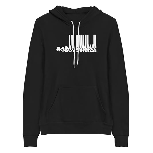 Unisex Hoodie, Robot Sunrise White Logo