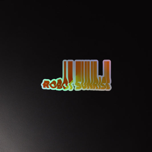 Robot Sunrise Holographic stickers