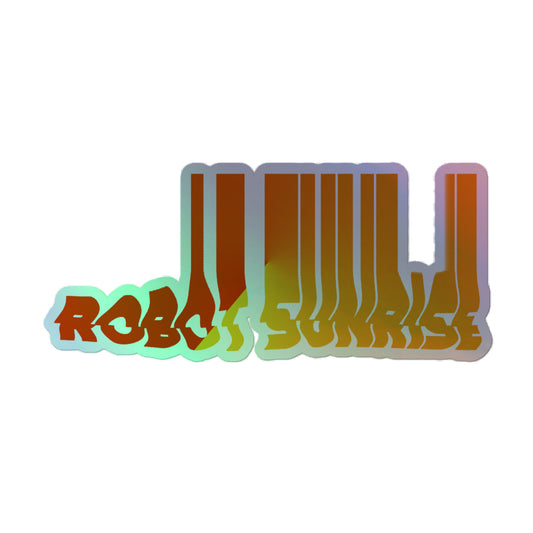 Robot Sunrise Holographic stickers