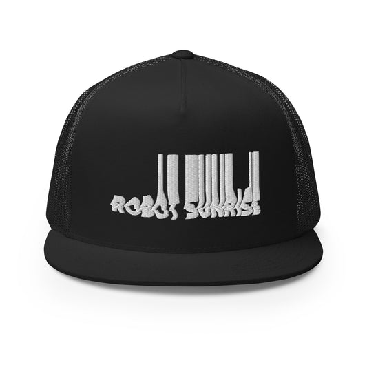 Trucker Cap, Robot Sunrise White Logo