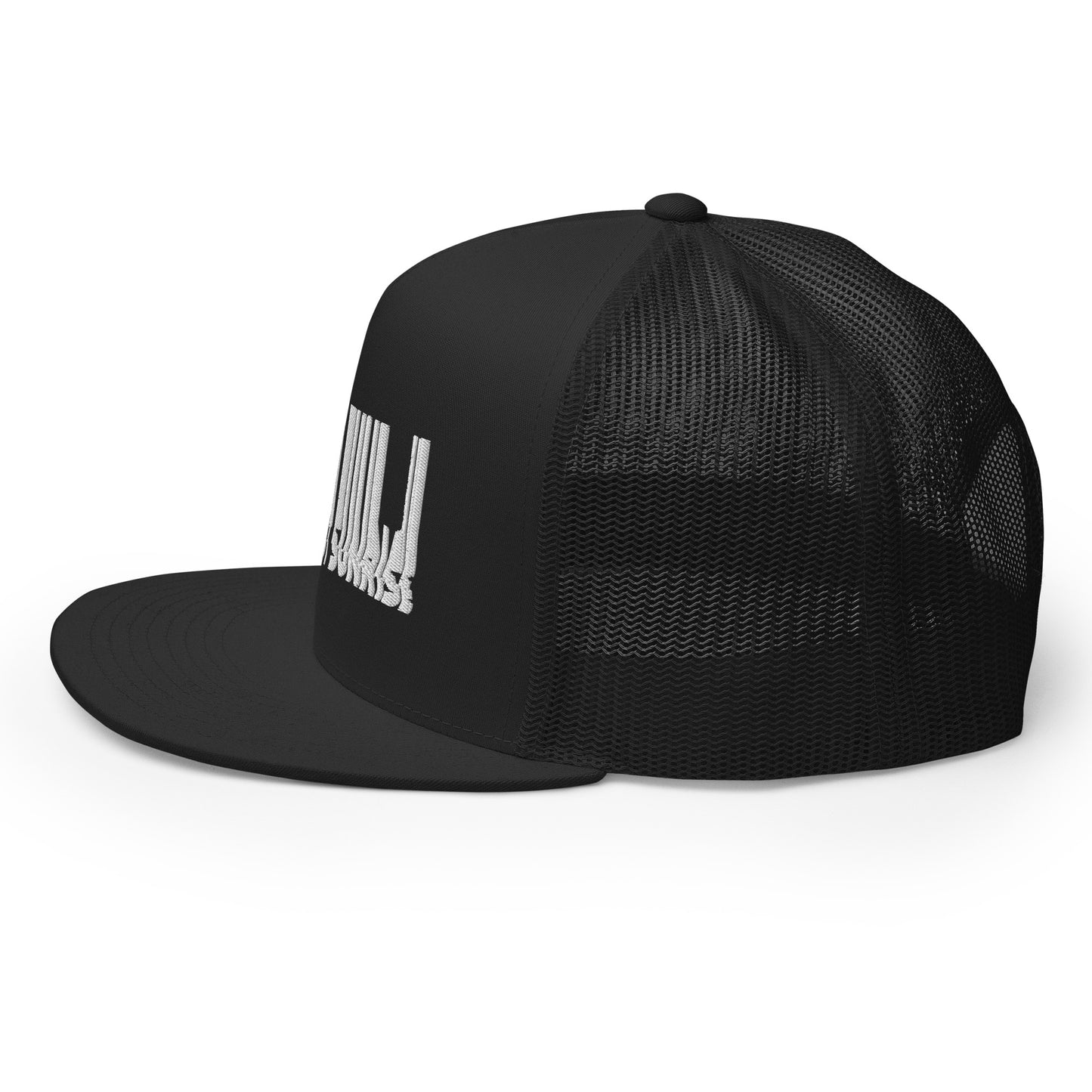 Trucker Cap, Robot Sunrise White Logo