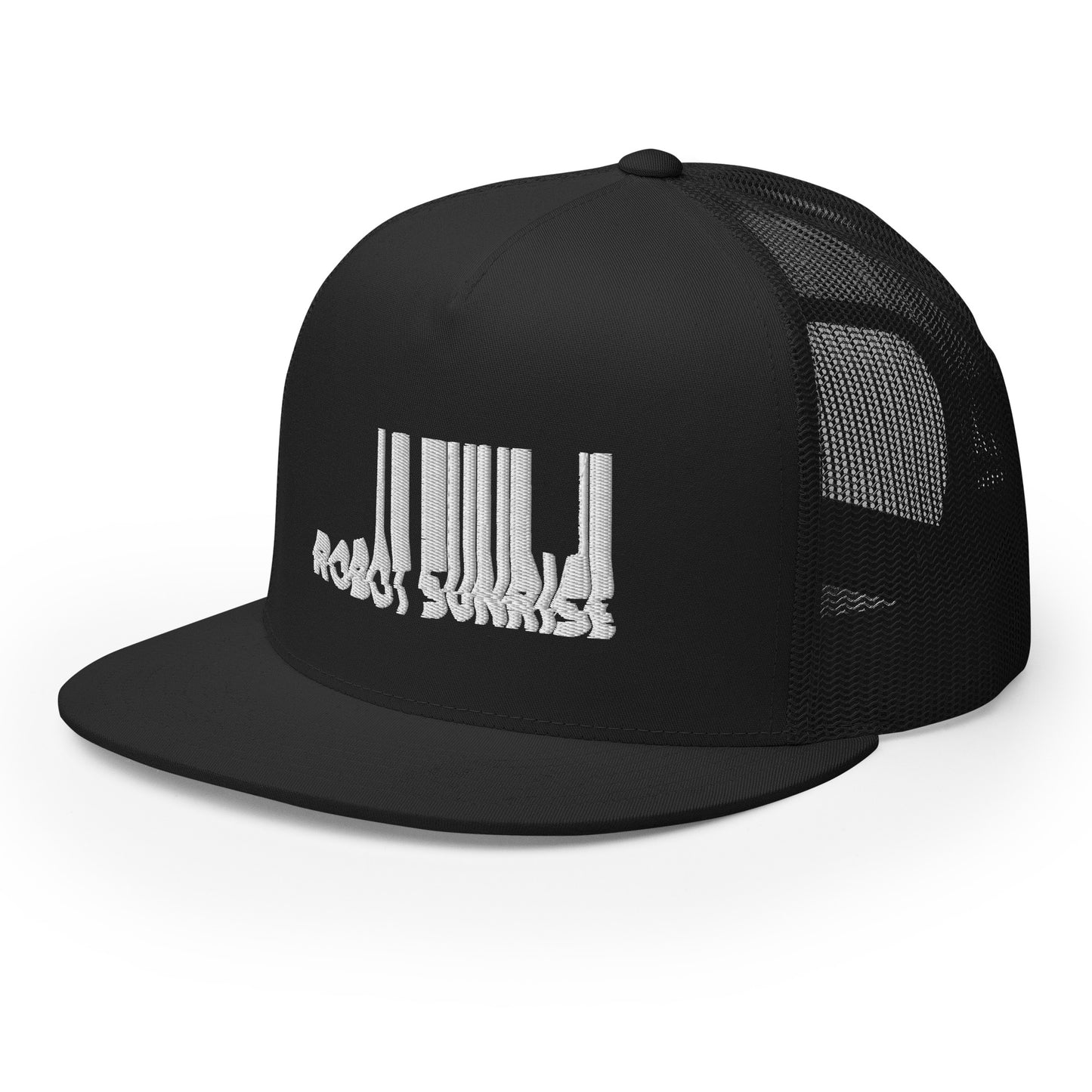Trucker Cap, Robot Sunrise White Logo