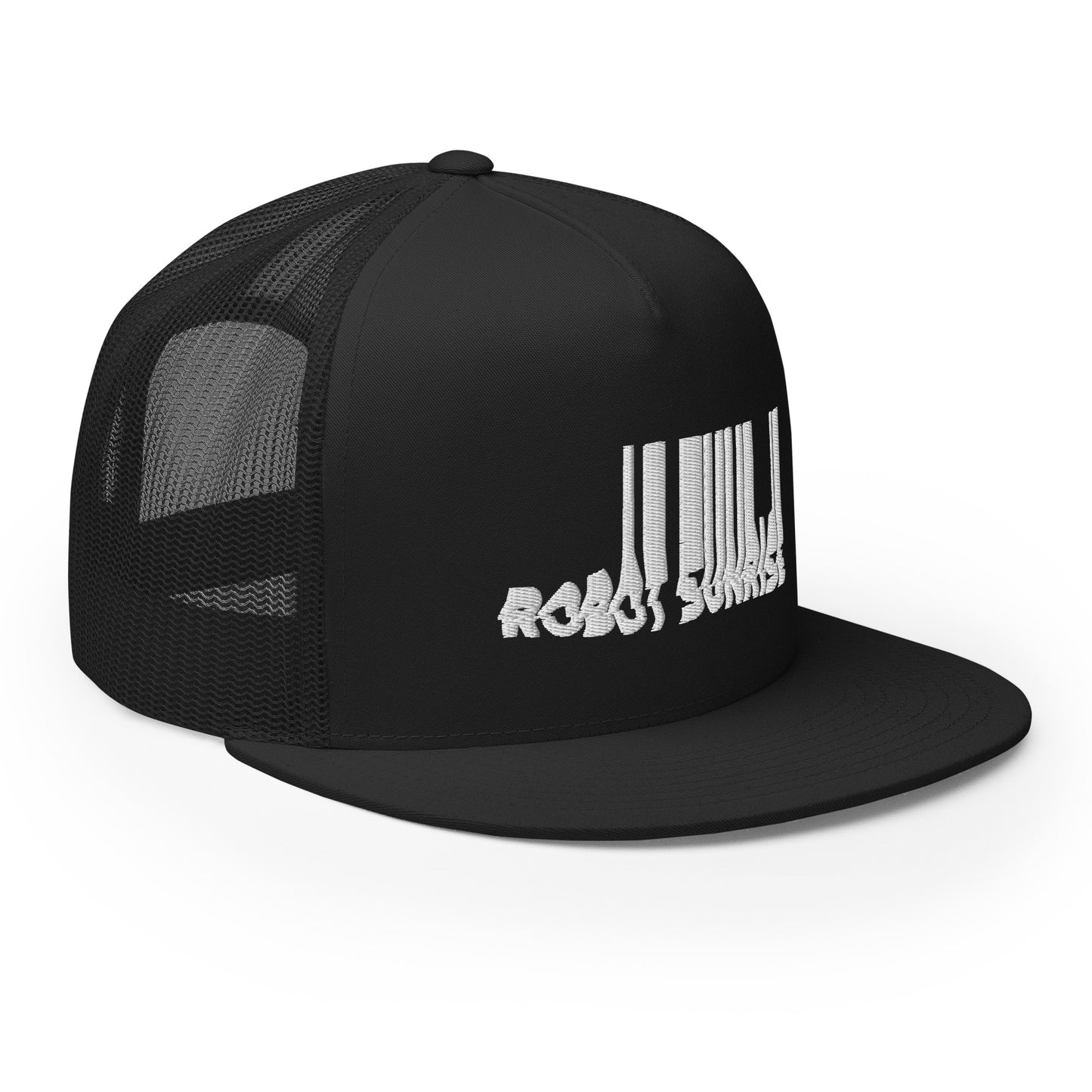 Trucker Cap, Robot Sunrise White Logo